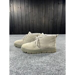 UGG Boots Womens Size 11 Grey Suede Wool Lined Ankle Chukka Lug Sole 1142451